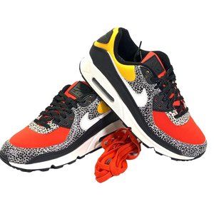 Nike Size 8.5 Women's Air Max 90 SE 'Safari' Shoes Black Chile Red Pollen DC9446